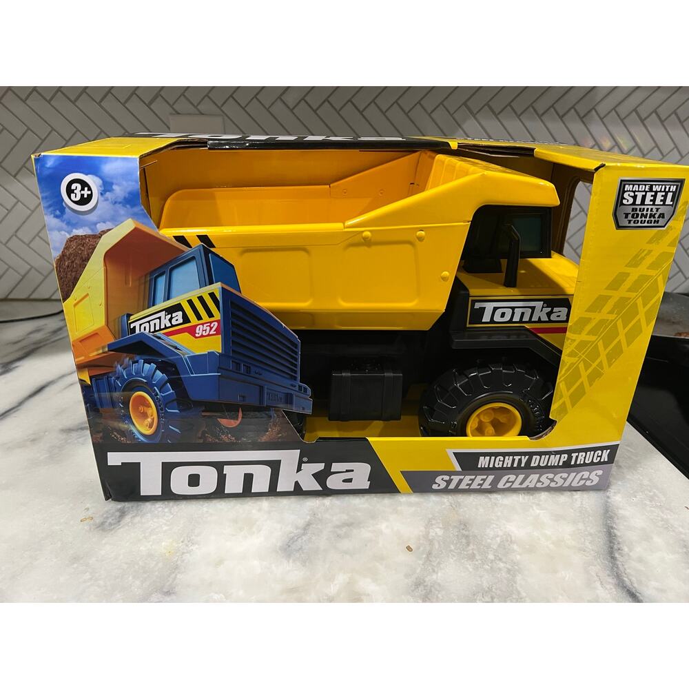 Tonka Steel Classics Mighty Dump Truck Yellow Metal Toy 952 New Box
